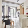 The Skywoods by Voila | Product Seen: [Kiki Stool & Putin Glass Dining Table]<br />